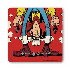 Lucky Luke Untersetzer: Upside Down, 10x10cm