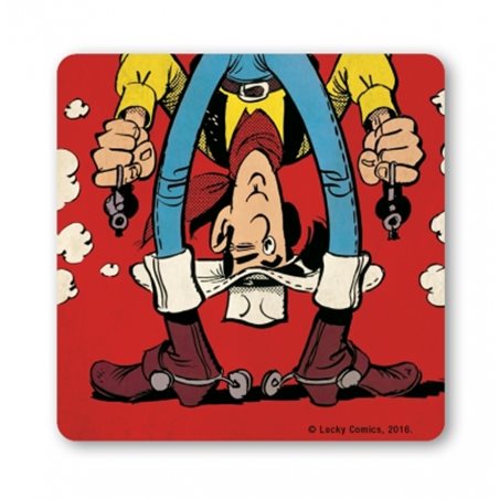 Lucky Luke Untersetzer: Upside Down, 10x10cm