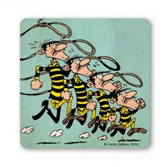 Lucky Luke Untersetzer: Daltons auf der Flucht, 10x10cm
