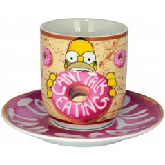 Tasse & Untertasse Homer Simpson "Cant Talk Eating"