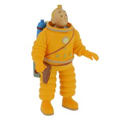 Tintin Figurine: Tintin in astronaut space suit, 8cm (Moulinsart 42505)