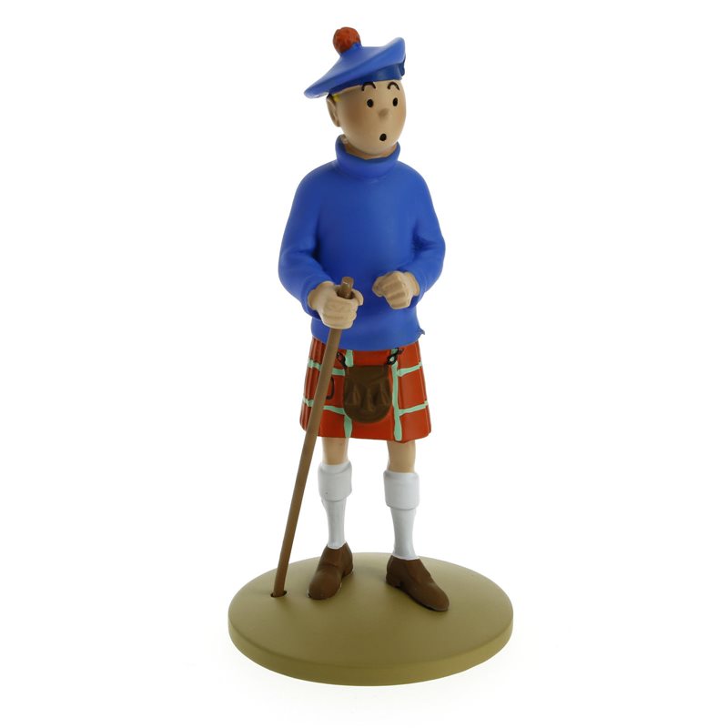 Tintin Collectible Comic Statue resin: Tintin in Kilt, 12 cm (Moulinsart 42192)