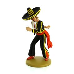Tintin Collectible Comic Statue resin: General Alcazar knife-throwing (Moulinsart 42203)