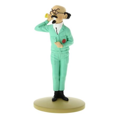 Tintin Collectible Comic Statue resin: Professor Calculus with his ear trumpet, 12 cm (Moulinsart 42216)