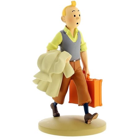 Tintin Collectible Comic Statue resin: Tintin on the Road, 12 cm (Moulinsart 42217)