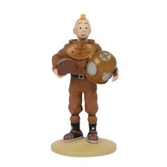 Tintin Collectible Comic Statue resin: Tintin the Diver in scaphandre suit, 12 cm (Moulinsart 42229)