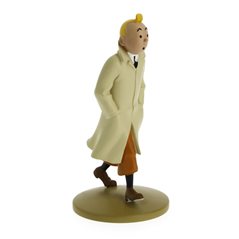 Tintin Collectible Comic Statue resin: Tintin in Trenchcoat, 12 cm (Moulinsart 42190)