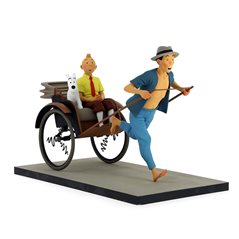 Tintin Statue Resin Fariboles: Tintin and Snowy in the Tuk Tuk (Collection Privilège 44021)