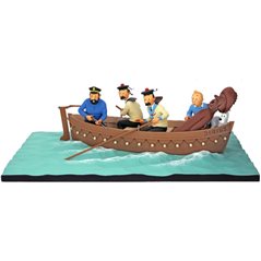 Tintin Statue Resin Fariboles: Tintin in the Sirius Jolly Boat (Collection Privilège 44022)