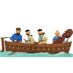 Tintin Statue Resin Fariboles: Tintin in the Sirius Jolly Boat (Collection Privilège 44022)