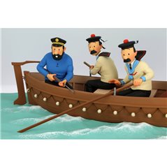 Tintin Statue Resin Fariboles: Tintin in the Sirius Jolly Boat (Collection Privilège 44022)