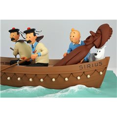 Tintin Statue Resin Fariboles: Tintin in the Sirius Jolly Boat (Collection Privilège 44022)