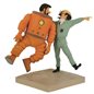 Tim und Struppi Comicfigur: Kapitän Haddock und Professor Bienlein als Astronauten, 22x21cm (Moulinsart 44024) 