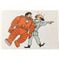 Tim und Struppi Comicfigur: Kapitän Haddock und Professor Bienlein als Astronauten, 22x21cm (Moulinsart 44024) 