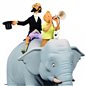 Tim und Struppi Figur mit Professor Siclone mit weißem Elefant, 37cm (Moulinsart 44025 Fariboles) 