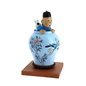 Tintin Statue Resin: Tintin and Snowy in The Chinese Vase Lotus Bleu, 20 cm (Moulinsart 46401)