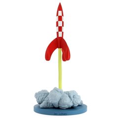 Tintin Statue Resin: The Lunar Rocket taking off, 40 cm (Moulinsart 46405)