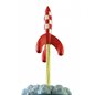 Tintin Statue Resin: The Lunar Rocket taking off, 40 cm (Moulinsart 46405)