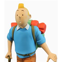 Tintin Statue Resin: Tintin and Snowy “Hiker” 25 cm (Moulinsart 47000)