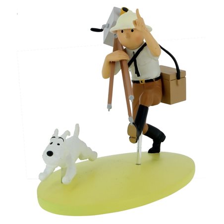 Tintin Statue Resin: Tintin the film director with snowy (Moulinsart 42177)