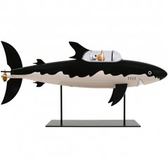 Tim und Struppi Comicfigur: Tim und Struppi im Haifisch UBoot, 77 cm (Moulinsart 40029)