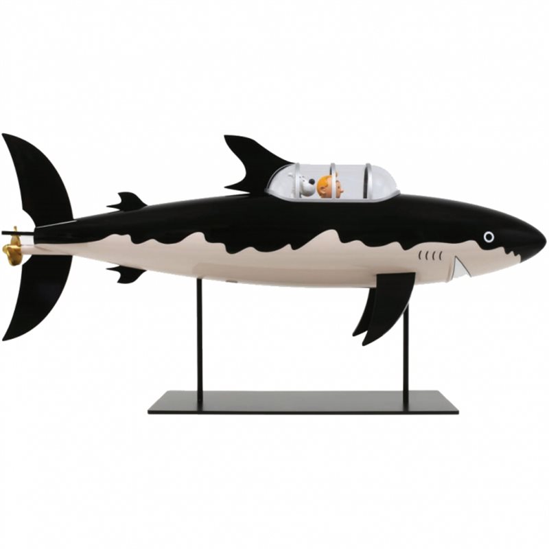 Tim und Struppi Comicfigur: Tim und Struppi im Haifisch U-Boot, 77 cm (Moulinsart 40029)