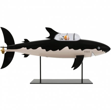 Tintin Statue Resin: Tintin and Snowy in the Submarine Shark, 27 cm (Moulinsart 40029)