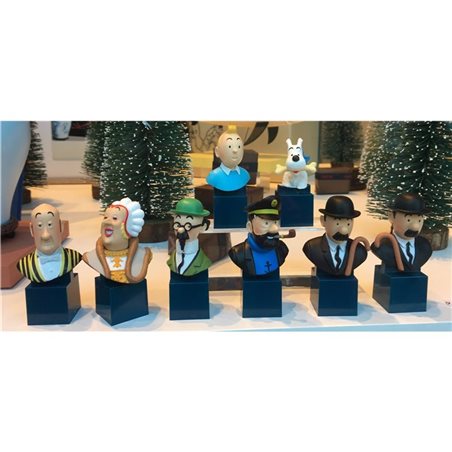 Tintin Statue: Bust Set with 8 pieces (Moulinsart 42477)