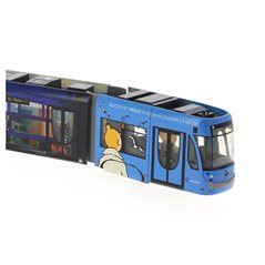 Tim und Struppi Comicfigur: Modell-Straßenbahn Belgische Tram STIB T3000, 1/87, 37cm (Moulinsart 29666)
