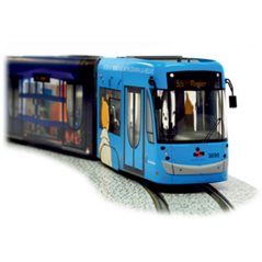 Tim und Struppi Comicfigur: Modell-Straßenbahn Belgische Tram STIB T3000, 1/87, 37cm (Moulinsart 29666)