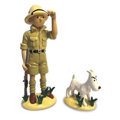 Tintin Figurine: Collectible Tintin and Snowy in the Congo (Moulinsart 4652)
