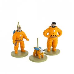 Tintin Figurines: Tintin, Haddock and Snowy Cosmonauts  (Moulinsart 29255)