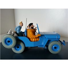 Tintin Transport Model car: the Blue Willys Jeep CJ2A Nº04 1/24 (Moulinsart)