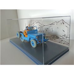 Tintin Transport Model car: the Blue Willys Jeep CJ2A Nº04 1/24 (Moulinsart)