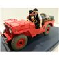 Tintin Transport Model car: the red Jeep Willys MB 1943 Nº06 1/24 (Moulinsart)