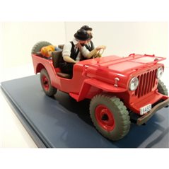 Tim und Struppi Automodell: Roter Jeep Willys MB 1943 Nº06 1/24 (Moulinsart 29906)