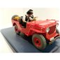 Tim und Struppi Automodell: Roter Jeep Willys MB 1943 Nº06 1/24 (Moulinsart 29906)