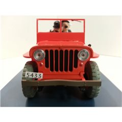 Tim und Struppi Automodell: Roter Jeep Willys MB 1943 Nº06 1/24 (Moulinsart 29906)