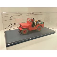 Tintin Transport Model car: the red Jeep Willys MB 1943 Nº06 1/24 (Moulinsart)