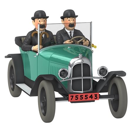 Tintin Transport Model car: The Thomson and Thompson Citroën 5CV Nº27 1/24 (Moulinsart 29927)