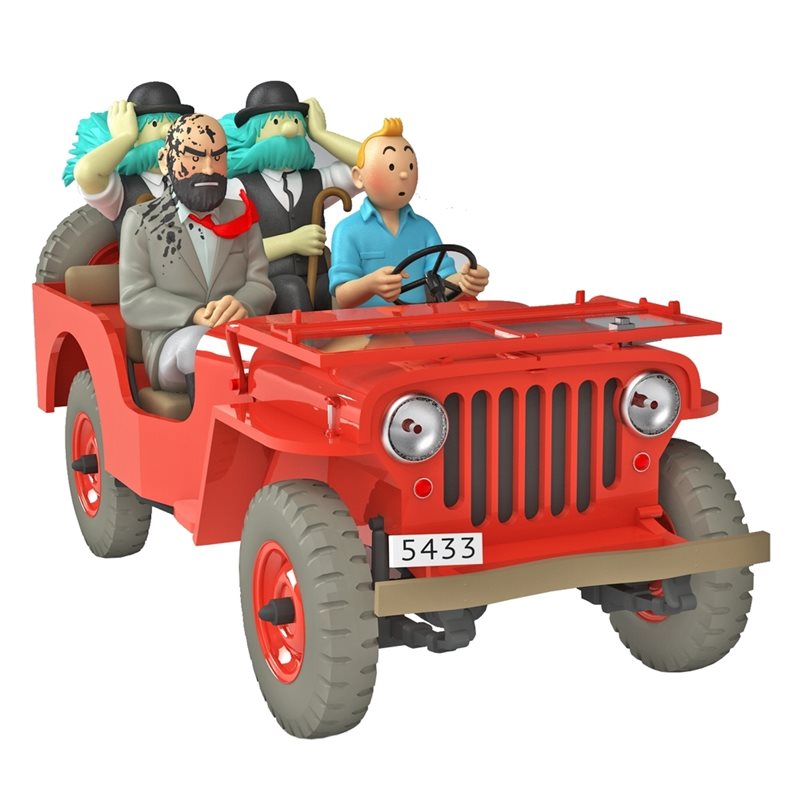 Tintin Transport Model car: The desert Jeep Willys MB 1943 Nº47 1/24 (Moulinsart 29947)