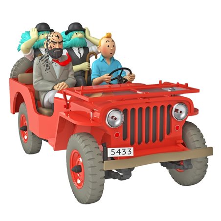 Tintin Transport Model car: The desert Jeep Willys MB 1943 Nº47 1/24 (Moulinsart 29947)