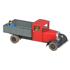 Tintin Transport Model car: The Blue Lotus red truck Nº49 1/24 (Moulinsart 29949)