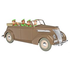 Tintin Transport Model car: the brown Ford V8 Nº50 1/24 (Moulinsart 29950)