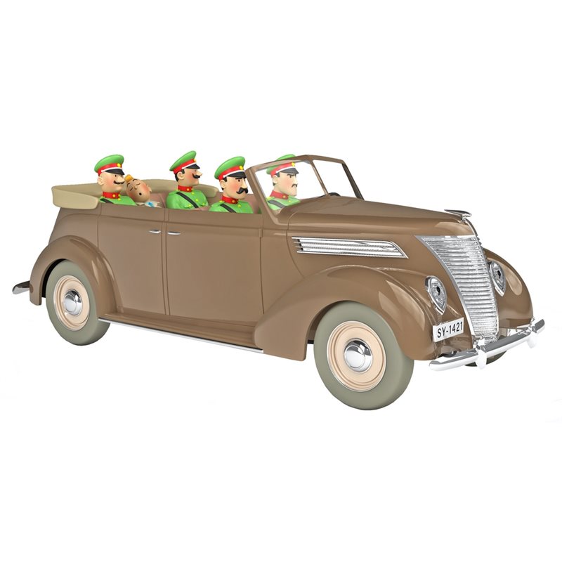 Tintin Transport Model car: the brown Ford V8 Nº50 1/24 (Moulinsart 29950)