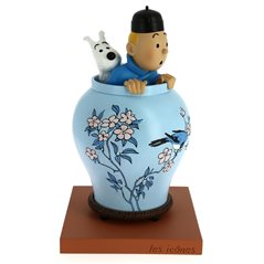 Figurine Tintin comes out of Vase, 33 cm