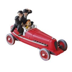 Tintin car: Tintin and Snowy in The Red Bolide Amilcar Nº2 (Moulinsart 29508)