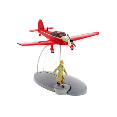 Tintin Airplane: Red counterfeiters plane with Tintin