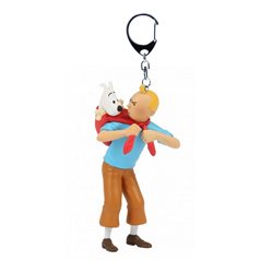 Tintin Keychain: Tintin fetches Snowy, 8 cm (Moulinsart)
