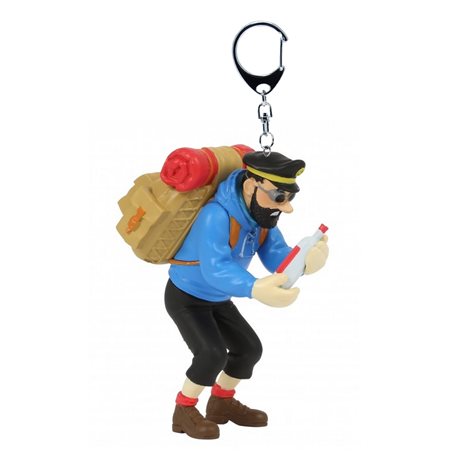 Tintin Keychain: Captain Haddock with bottle, 8 cm (Moulinsart)